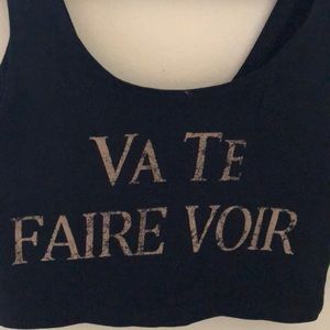 Urban Outfitters french  crop tank